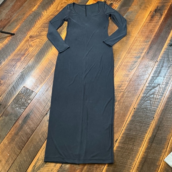 Lululemon Soft Jersey Long Sleeve Maxi Dress Black Size M - Picture 2 of 8